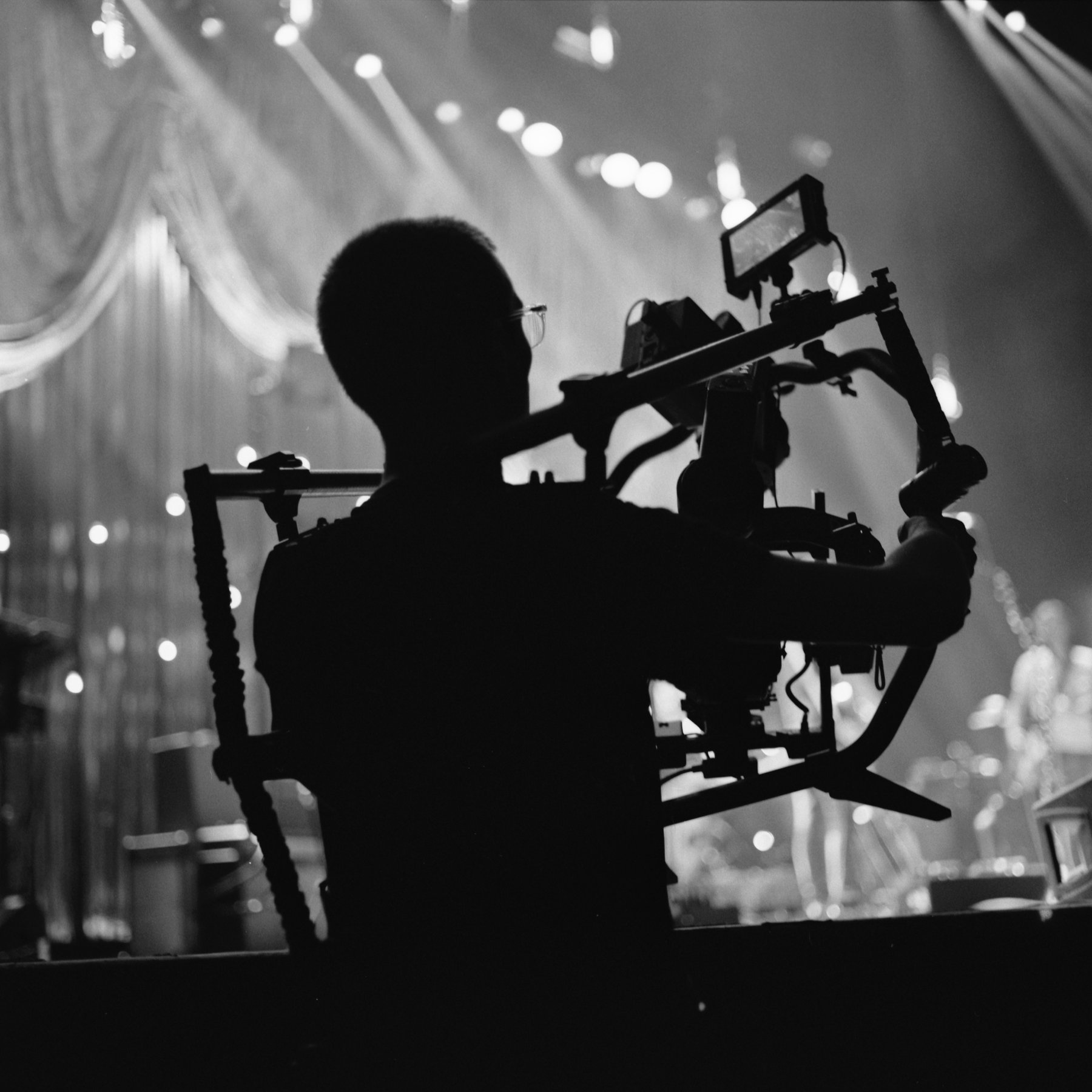 Camera man with gimble