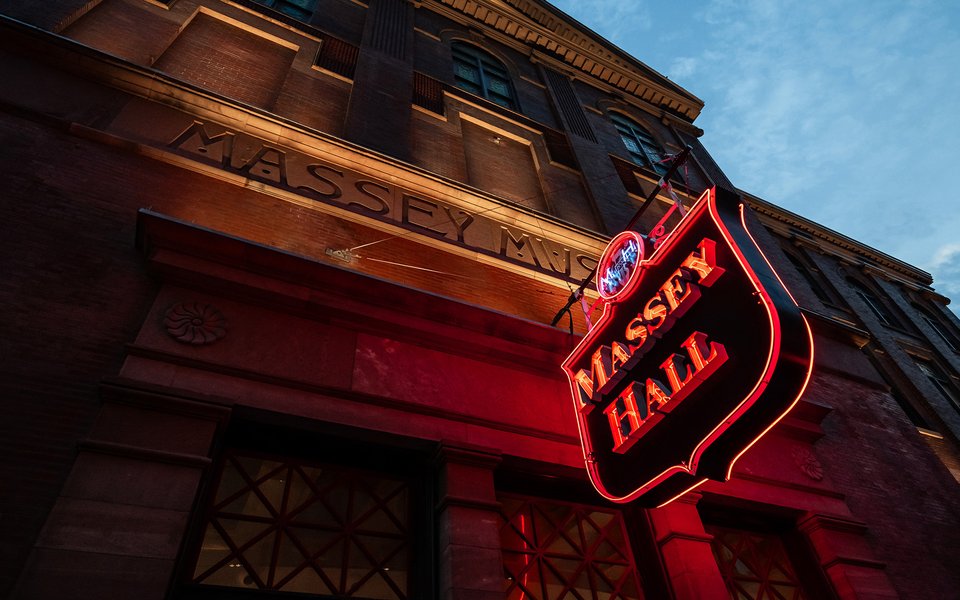 Massey Hall Exterior Neon Sign