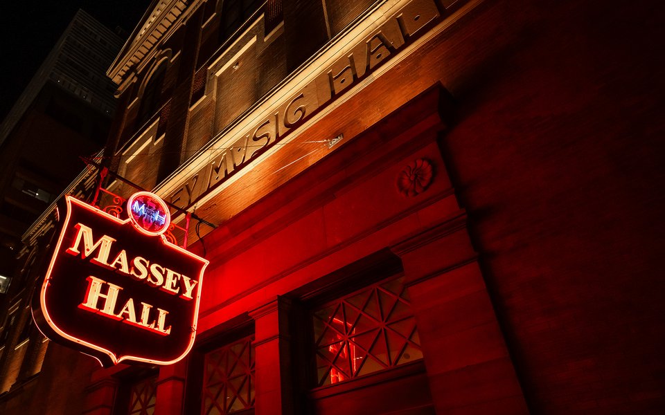 Massey Hall Exterior Neon Sign