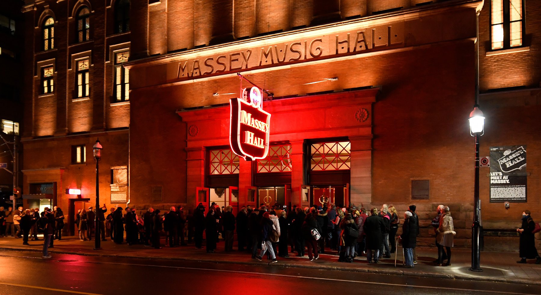 Massey Hall Exterior Neon Sign